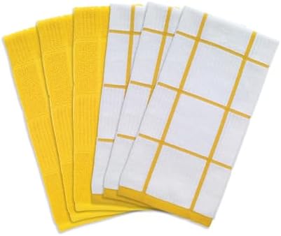 T-Fal Solid & Checked Parquet Kitchen Towels: Highly Absorbent, Super Soft Long - Image 2