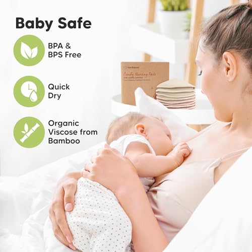 Organic Nursing Pads, 8 Washable Breast Pads, Wash Bag - Image 5