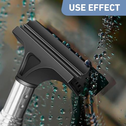 Telescoping Car Rearview Mirror Squeegee, Stainless Steel Extendable Auto Glass - Image 5