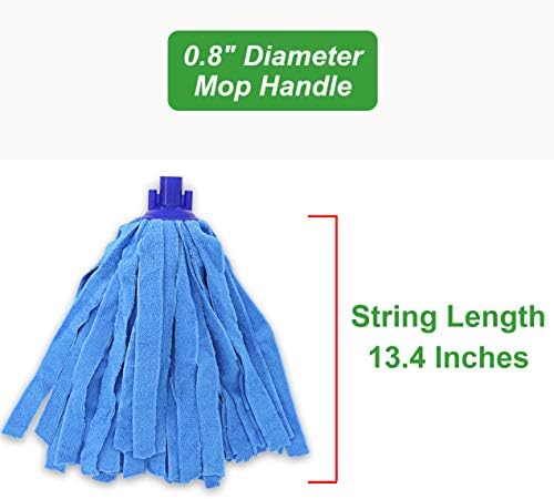 EaseYourDay 3 Pack Microfiber String Mop Head Refills, Standard US Thread - Image 6