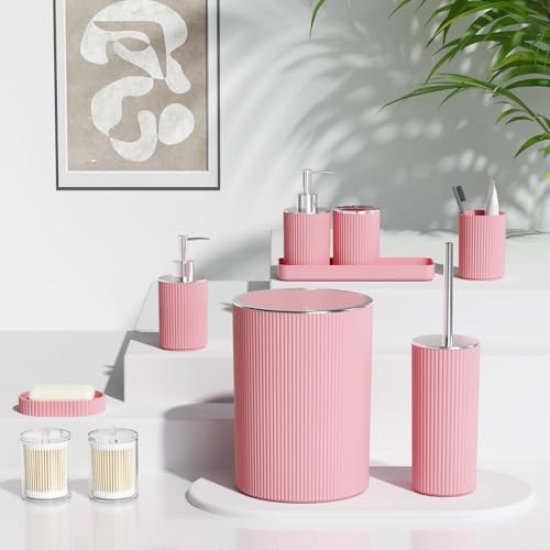 Light Pink Bathroom Accessories Set - Image 6