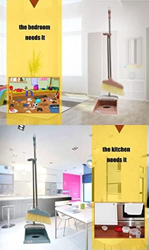 Broom and Dustpan Set for Home, Long Handle Broom - Image 7