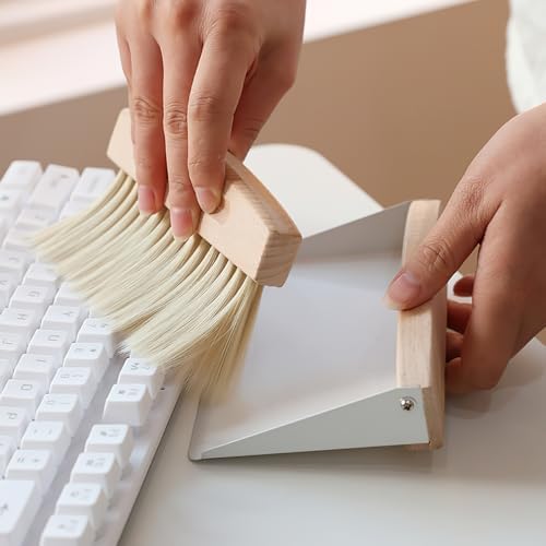 Mini Dustpan and Brush Set, Small Beechwood Broom and Dust Pan Set, Portable - Image 6