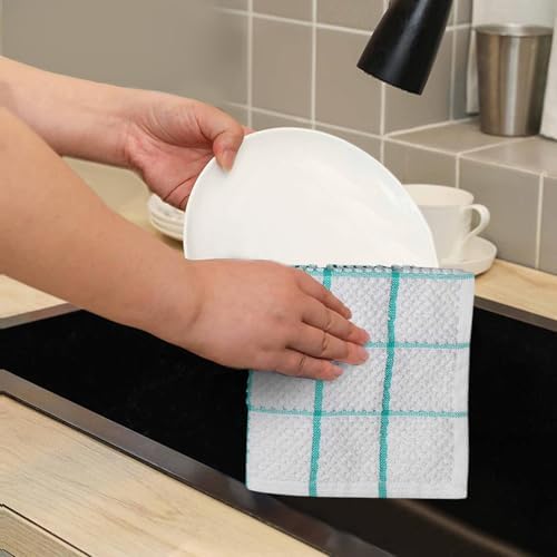 AMOUR INFINI Cotton Kitchen Dish Cloths Set of 8 – Highly Absorbent, Super Soft - Image 5