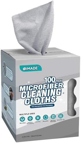 UNIMADE Microfiber Cleaning Cloth, 100 Sheets Microfiber Towels by Unimade