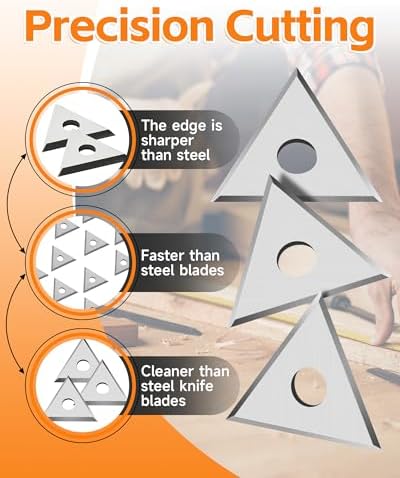 Paint Scraper Blade 1" Triple-Edge Triangle Carbide - Image 5