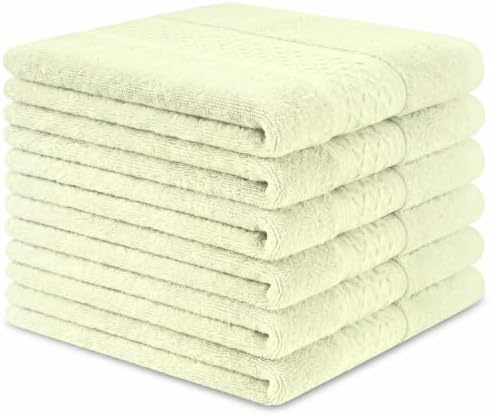 6 Pack 100% Cotton Wash Cloth, 13x13 Inch by INFICRIME
