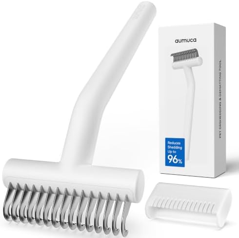 aumuca Undercoat Rake for Dogs, Deshedding & Dematting Comb for Cats by aumuca