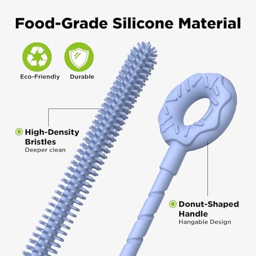 Silicone Straw Cleaner Brush, Fits 6mm & 9mm Straws - Image 4