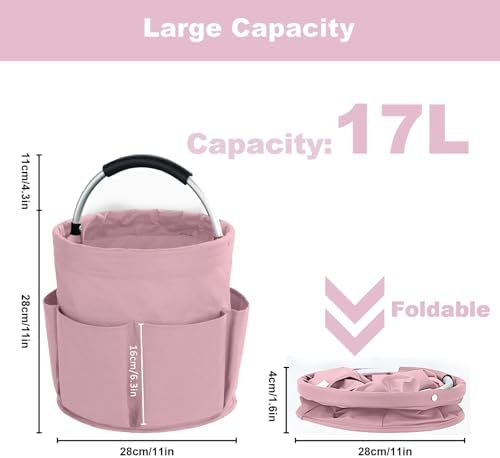 Cleaning Caddy with Handle, Cleaning Supplies Organizer Collapsible Bucket - Image 2