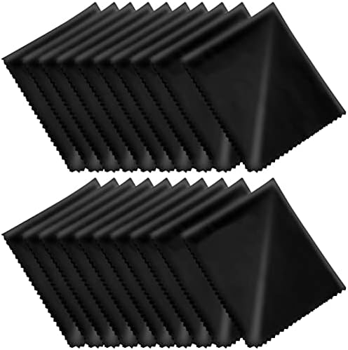 Microfiber Cleaning Cloths 20 Pack in Individual Vinyl Pouch, CKANDAY Glasses by CKANDAY