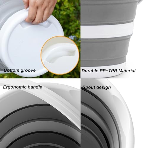 Collapsible Bucket 1.3 Gallon 5L Water Bucket - Image 3
