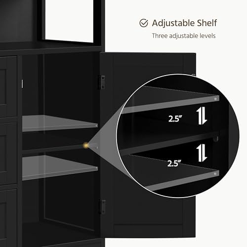 Yaheetech Large Freestanding Bathroom Storage Cabinet - Image 4