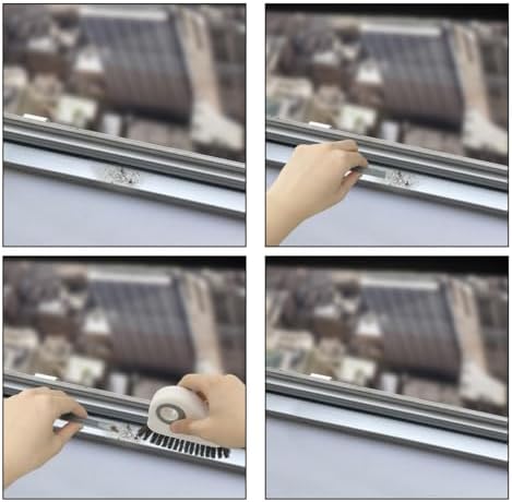 2pcs 2 in 1 Groove Crevice Cleaning Brush Window Track Cleaning Tools, Window - Image 5