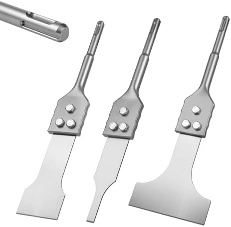 GEINXURN SDS Plus Floor Scraper 4 x 11in, 2 x 11in, 0.4 x 11 in, 40Cr Steel by GEINXURN