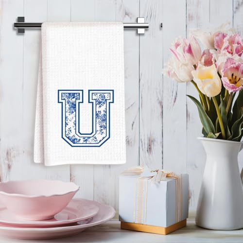 Chinoiserie Initial Kitchen Towels, Personalized Kitchen Towels, Personalized - Image 3