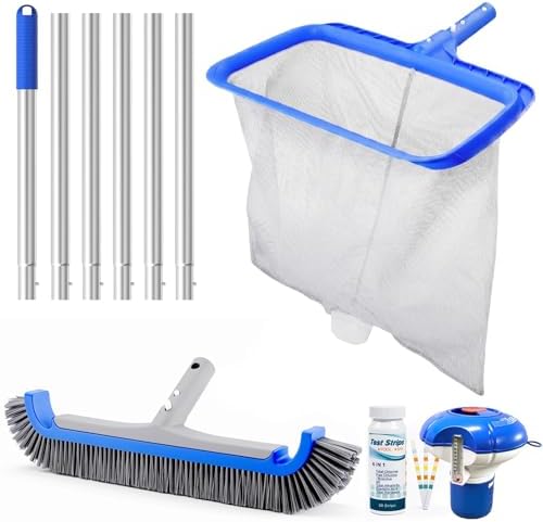 Consciot Pool Cleaning Kit, incl. Rake Net, Dispenser & Test Strip by Consciot
