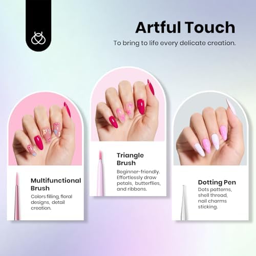 Beetles Nail Art Brushes Set for Gel Polish 8 Pcs - Image 5