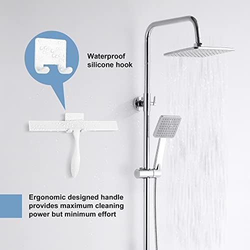 Shower Squeegee for Glass Doors, 11-Inch Silicone Squeegee - Image 6