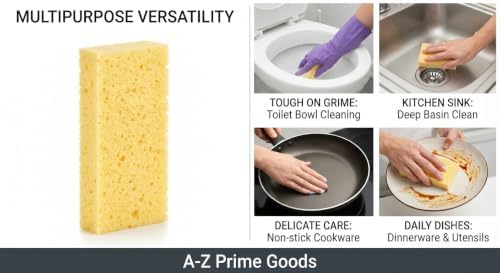 Premium 12 Pack Compressed Cellulose Kitchen Sponges -Heavy Duty Eco-Friendly - Image 4