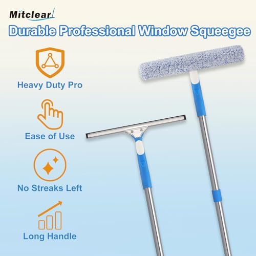 Mitclear 10 Feet Long Squeegee Window Cleaner Tool - Image 2