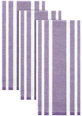 Homaxy Premium Cotton Stripe Kitchen Towels 3 Pack by Homaxy