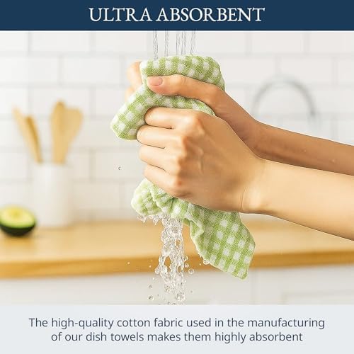 LANE LINEN Cotton Dish Towels for Kitchen Quick Drying, Durable 4 Pack - Image 5