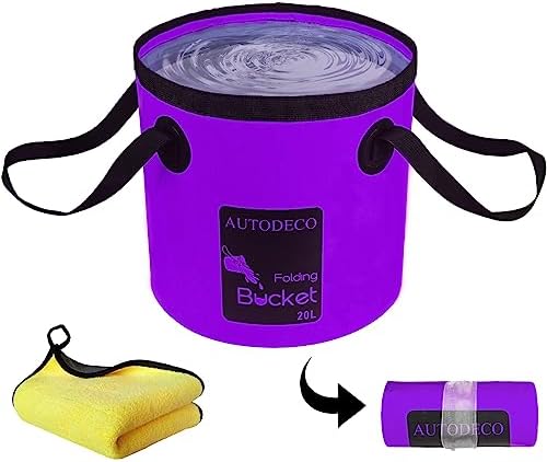 Collapsible Bucket 5 Gallon Container Folding Water Bucket Portable Wash Basin by AUTODECO