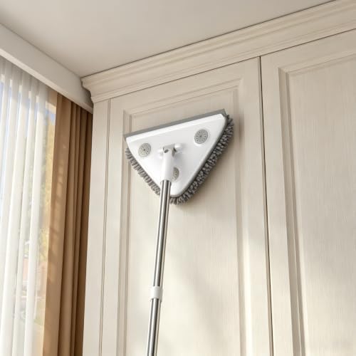 Wall Cleaner Mop with Long Handle, Baseboard Cleaner Tool with Extension Pole & by Gleynest