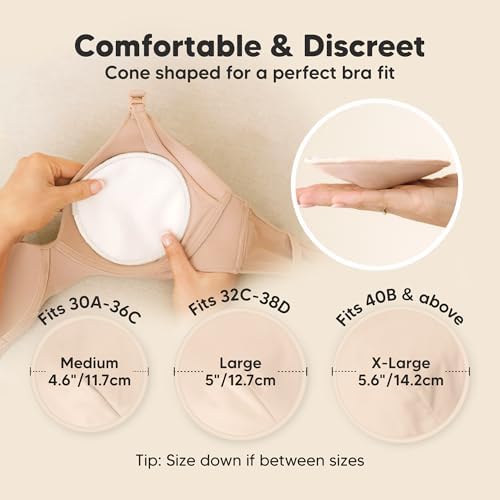 Organic Nursing Pads, 14 Washable Breast Pads, Wash Bag - Image 3
