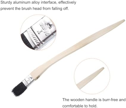 uxcell 3pcs Bent Radiator Paint Brush 1" Width Curved Wall Paint Soft Bristle - Image 5