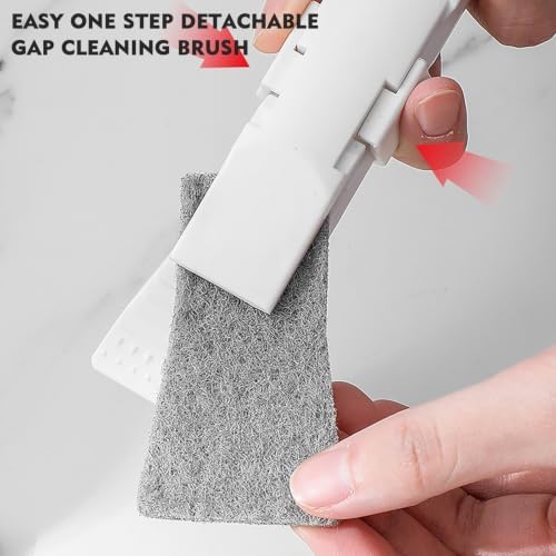 Crevice Cleaning Brush with 10 Replacement Scouring Pads, Deep Detail Scrubbing - Image 3