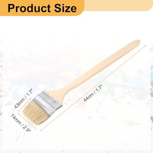 HARFINGTON 2pcs Bent Radiator Paint Brush 3" Width Curved Wall Paint Soft - Image 2