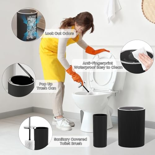 Black Bathroom Accessories Set Complete - Image 4