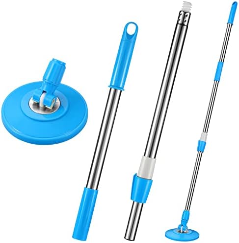 Rtteri Spin Mop Replacement Handle, 360 Rotating Telescopic Pole, Cute Blue by Rtteri