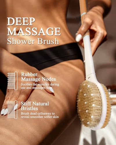 Shower Brush for Massage Dry Brushing: Back Scrubber for Shower - Image 3
