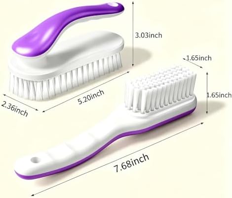 2 Pack Shoe & Laundry Cleaning Brush, Household Soft Bristle Scrubbing - Image 3