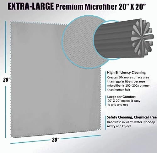 California JOS 20"x20" Extra Large Oversized Microfiber Cleaning Cloth - Image 6