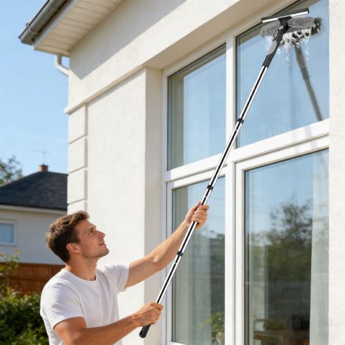 SetSail Window Squeegee with 66in Extension Pole 2-in-1 Window Cleaning Kit - Image 5