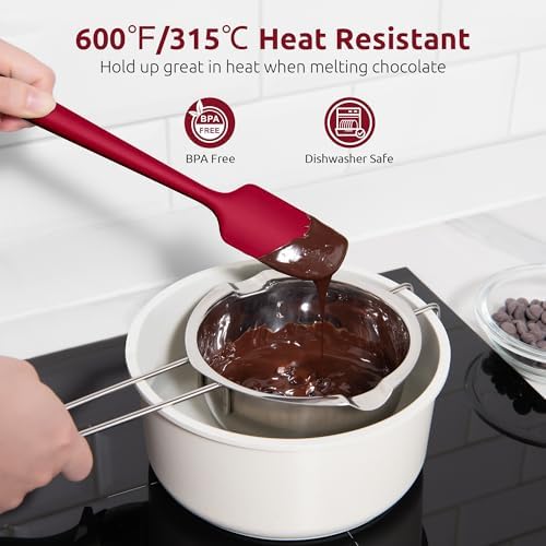 U-Taste Small Mini Silicone Spatula, 9in Rubber Jar Bowl Scraper - Image 3
