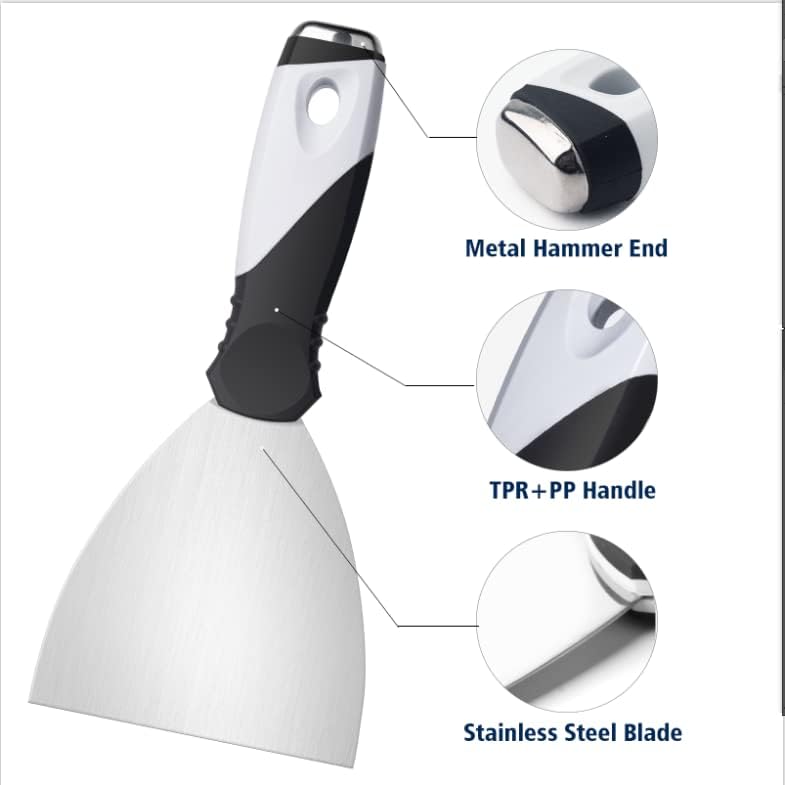 Mister Rui 4" Stainless Paint Scraper & Putty Knife - Image 2