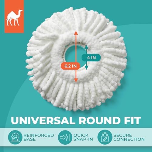 Grazie Spin Mop Head Replacements – Premium Microfiber Mop Refills – - Image 2