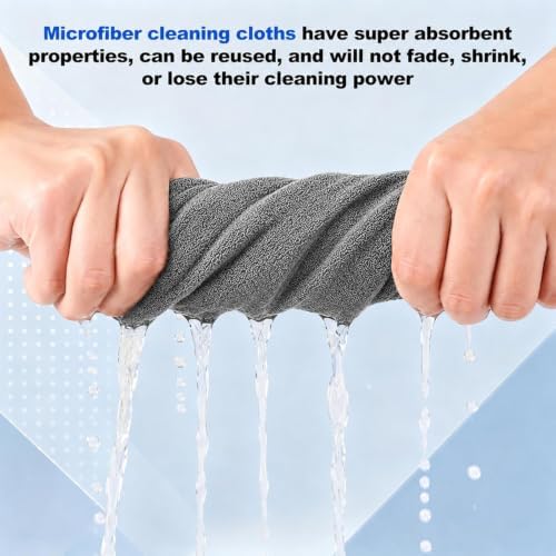 5 Pack Genie Cloth Magic Cloth, Microfiber Cleaning Cloths, Lint Free Reusable - Image 3