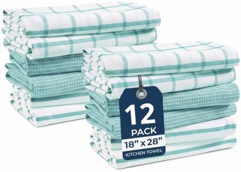 LANE LINEN Hand Towels for Kitchen 100% Cotton Quick Drying 12 Pack by LaneLinen