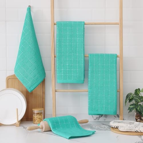 Homaxy 100% Cotton Terry Kitchen Towels, 6 Pack - Image 6