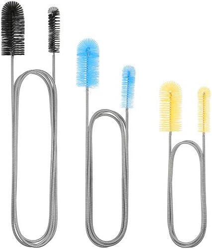 Patelai 3 Pcs Aquarium Filter Hose Brush Stainless Flexible 61 ''79 '' by Patelai