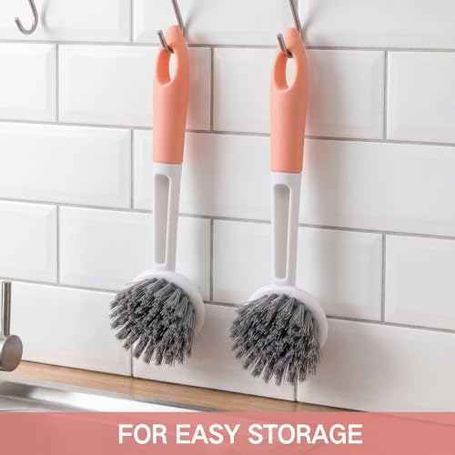 Patelai 12 Pack Long Handle Dish Scrub Brush Stiff Bristles - Image 6