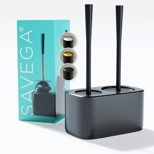 2-in-1 Toilet Plunger and Bowl Brush Set by SAVEGA