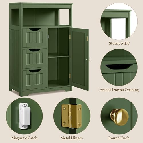 Yaheetech Small Freestanding Bathroom Storage Cabinet - Image 7