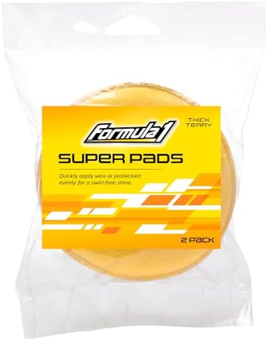 Formula 1 Super Polishing Pads, Reusable Car Wax Applicators, 2 Pack by Formula1
